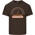 70th Birthday 70 Year Old Ageometer Funny Mens Cotton T-Shirt Tee Top Dark Chocolate