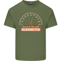 70th Birthday 70 Year Old Ageometer Funny Mens Cotton T-Shirt Tee Top Military Green