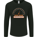 70th Birthday 70 Year Old Ageometer Funny Mens Long Sleeve T-Shirt Black