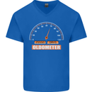 70th Birthday 70 Year Old Ageometer Funny Mens V-Neck Cotton T-Shirt Royal Blue