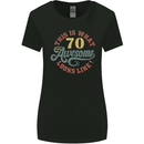 70th Birthday 70 Year Old Awesome Looks Like Womens Wider Cut T-Shirt Black