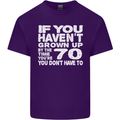 70th Birthday 70 Year Old Don't Grow Up Funny Mens Cotton T-Shirt Tee Top Purple