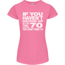 70th Birthday 70 Year Old Don't Grow Up Funny Womens Petite Cut T-Shirt Azalea