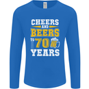 70th Birthday 70 Year Old Funny Alcohol Mens Long Sleeve T-Shirt Royal Blue