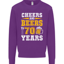 70th Birthday 70 Year Old Funny Alcohol Mens Sweatshirt Jumper Purple