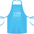 70th Birthday 70 Year Old Geek Funny Maths Cotton Apron 100% Organic Turquoise