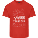 70th Birthday 70 Year Old Geek Funny Maths Mens Cotton T-Shirt Tee Top Red