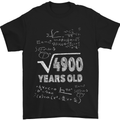 70th Birthday 70 Year Old Geek Funny Maths Mens T-Shirt 100% Cotton Black