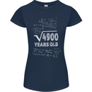 70th Birthday 70 Year Old Geek Funny Maths Womens Petite Cut T-Shirt Navy Blue