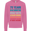 70th Birthday 70 Year Old Mens Sweatshirt Jumper Azalea