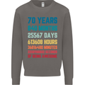 70th Birthday 70 Year Old Mens Sweatshirt Jumper Charcoal