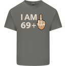 70th Birthday Funny Offensive 70 Year Old Mens Cotton T-Shirt Tee Top Charcoal