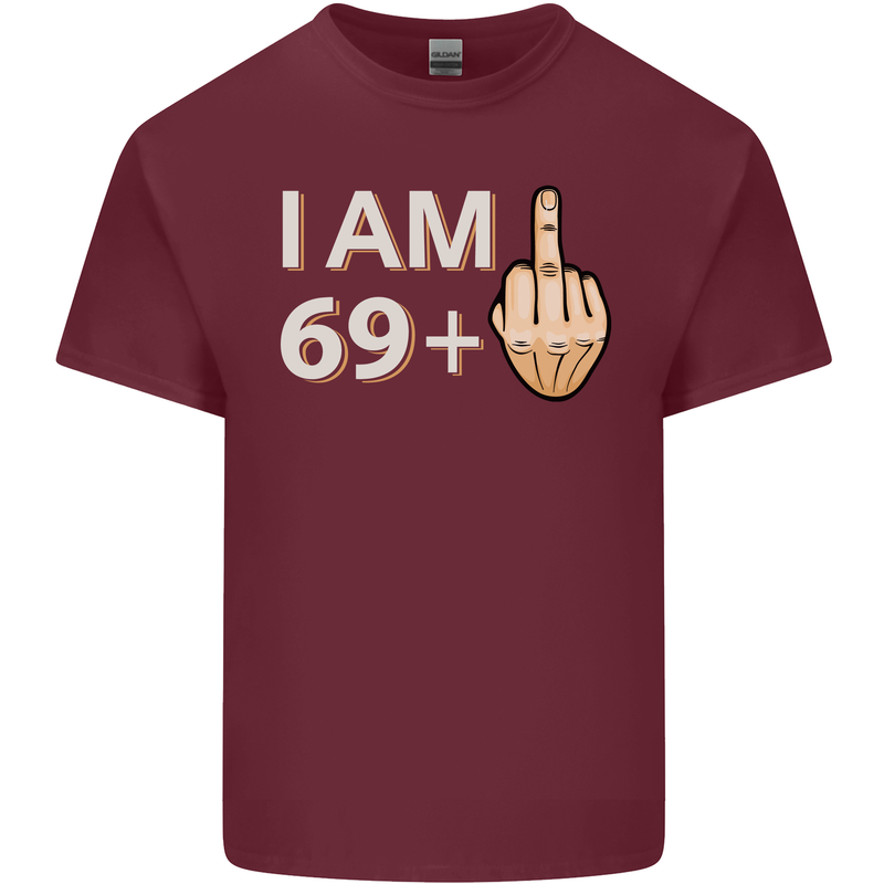 70th Birthday Funny Offensive 70 Year Old Mens Cotton T-Shirt Tee Top Maroon