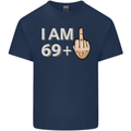 70th Birthday Funny Offensive 70 Year Old Mens Cotton T-Shirt Tee Top Navy Blue
