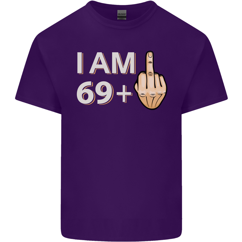 70th Birthday Funny Offensive 70 Year Old Mens Cotton T-Shirt Tee Top Purple