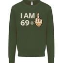 70th Birthday Funny Offensive 70 Year Old Mens Sweatshirt Jumper Forest Green