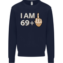 70th Birthday Funny Offensive 70 Year Old Mens Sweatshirt Jumper Navy Blue
