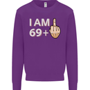 70th Birthday Funny Offensive 70 Year Old Mens Sweatshirt Jumper Purple