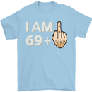 70th Birthday Funny Offensive 70 Year Old Mens T-Shirt 100% Cotton Light Blue