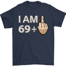70th Birthday Funny Offensive 70 Year Old Mens T-Shirt 100% Cotton Navy Blue