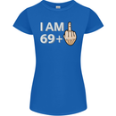 70th Birthday Funny Offensive 70 Year Old Womens Petite Cut T-Shirt Royal Blue