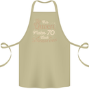 70th Birthday Queen Seventy Years Old 70 Cotton Apron 100% Organic Khaki