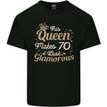 70th Birthday Queen Seventy Years Old 70 Mens Cotton T-Shirt Tee Top Black
