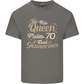 70th Birthday Queen Seventy Years Old 70 Mens Cotton T-Shirt Tee Top Charcoal