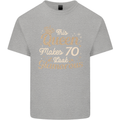 70th Birthday Queen Seventy Years Old 70 Mens Cotton T-Shirt Tee Top Sports Grey