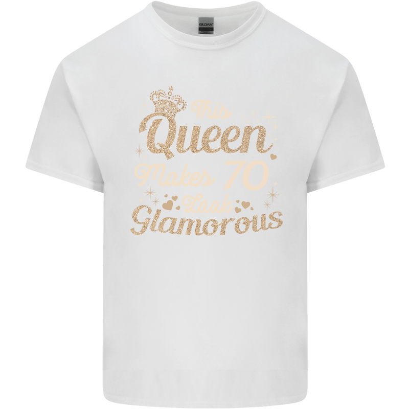 70th Birthday Queen Seventy Years Old 70 Mens Cotton T-Shirt Tee Top White