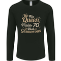 70th Birthday Queen Seventy Years Old 70 Mens Long Sleeve T-Shirt Black
