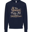 70th Birthday Queen Seventy Years Old 70 Mens Sweatshirt Jumper Navy Blue