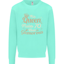 70th Birthday Queen Seventy Years Old 70 Mens Sweatshirt Jumper Peppermint