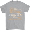 70th Birthday Queen Seventy Years Old 70 Mens T-Shirt Cotton Gildan Sports Grey