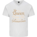 70th Birthday Queen Seventy Years Old 70 Mens V-Neck Cotton T-Shirt White