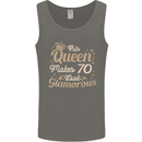 70th Birthday Queen Seventy Years Old 70 Mens Vest Tank Top Charcoal
