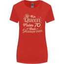 70th Birthday Queen Seventy Years Old 70 Womens Wider Cut T-Shirt Red