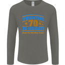 70th Birthday Turning 70 Is Great Year Old Mens Long Sleeve T-Shirt Charcoal