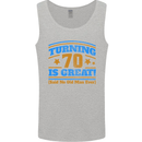 70th Birthday Turning 70 Is Great Year Old Mens Vest Tank Top Sports Grey