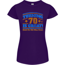 70th Birthday Turning 70 Is Great Year Old Womens Petite Cut T-Shirt Purple