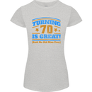 70th Birthday Turning 70 Is Great Year Old Womens Petite Cut T-Shirt Sports Grey
