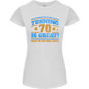70th Birthday Turning 70 Is Great Year Old Womens Petite Cut T-Shirt White