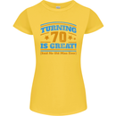 70th Birthday Turning 70 Is Great Year Old Womens Petite Cut T-Shirt Yellow