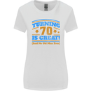 70th Birthday Turning 70 Is Great Year Old Womens Wider Cut T-Shirt White
