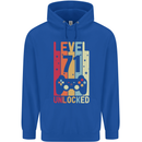 71st Birthday 71 Year Old Level Up Gamming Mens 80% Cotton Hoodie Royal Blue