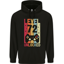 72nd Birthday 72 Year Old Level Up Gamming Mens 80% Cotton Hoodie Black