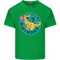 7th Birthday Dinosaur T-Rex 7 Year Old Kids T-Shirt Childrens Irish Green