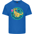 7th Birthday Dinosaur T-Rex 7 Year Old Kids T-Shirt Childrens Royal Blue