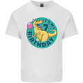 7th Birthday Dinosaur T-Rex 7 Year Old Kids T-Shirt Childrens White