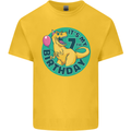 7th Birthday Dinosaur T-Rex 7 Year Old Kids T-Shirt Childrens Yellow